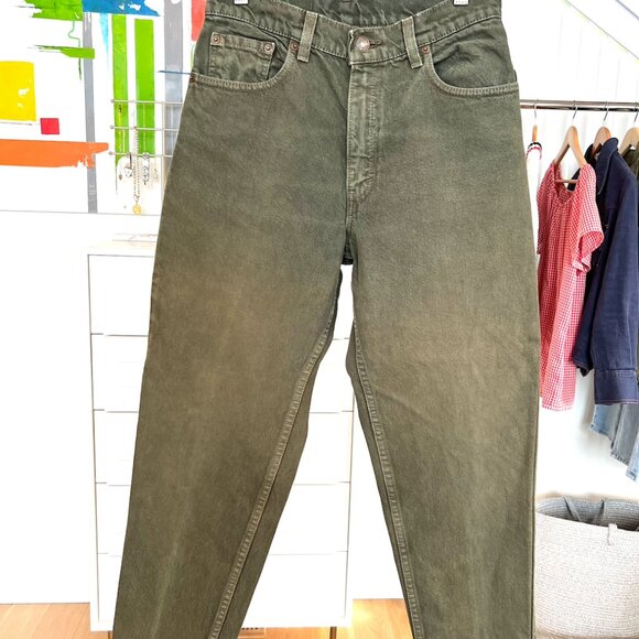 Vintage Levi's 550 Olive Green Jeans W 27 x L 26.5 - Picture 2 of 5